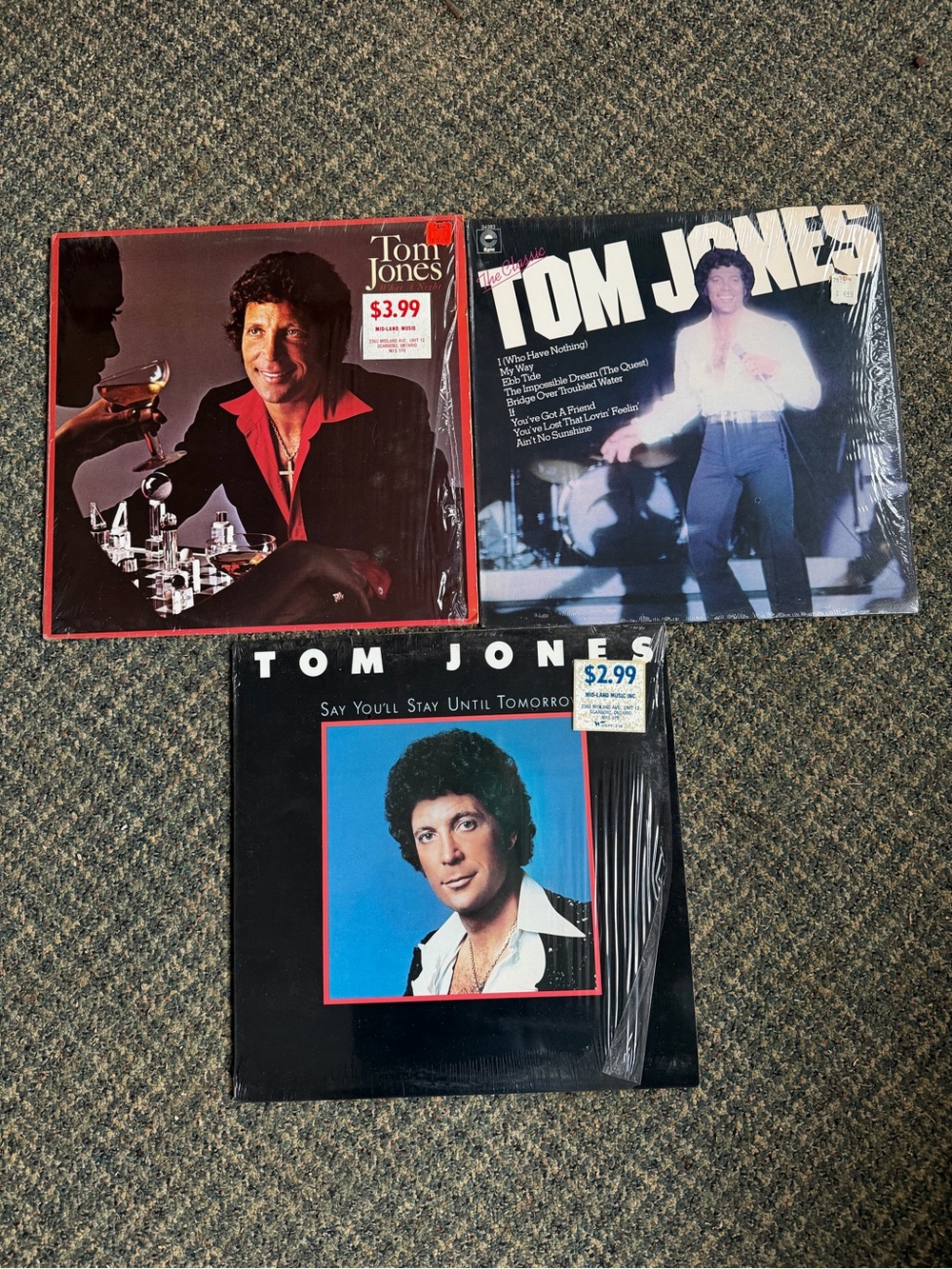 Tom Jones Vintage Vinyl Records
